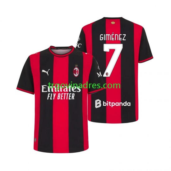 Muški Domaći Dres AC Milan Gimenez 7 2026-2027 s Kratkih Rukava