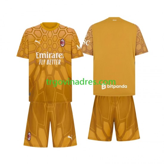 Dječji Domaći Golmanski Dres AC Milan 2026-2027 s Kratkih Rukava