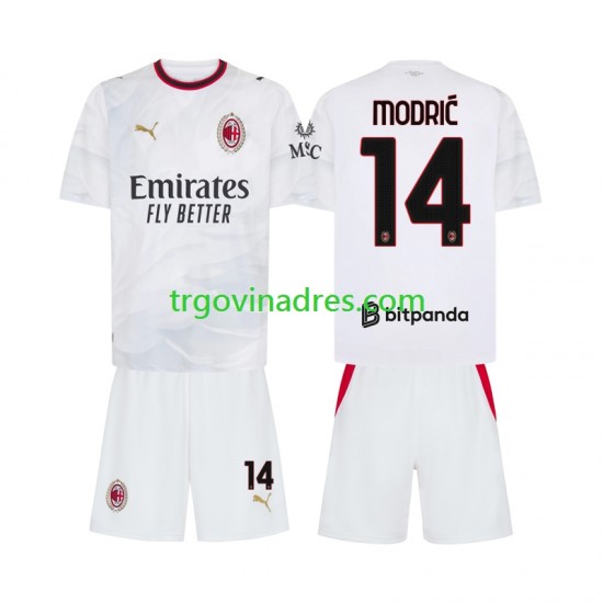 Dječji Gostujući Dres AC Milan Luka Modric 14 2026-2027 s Kratkih Rukava