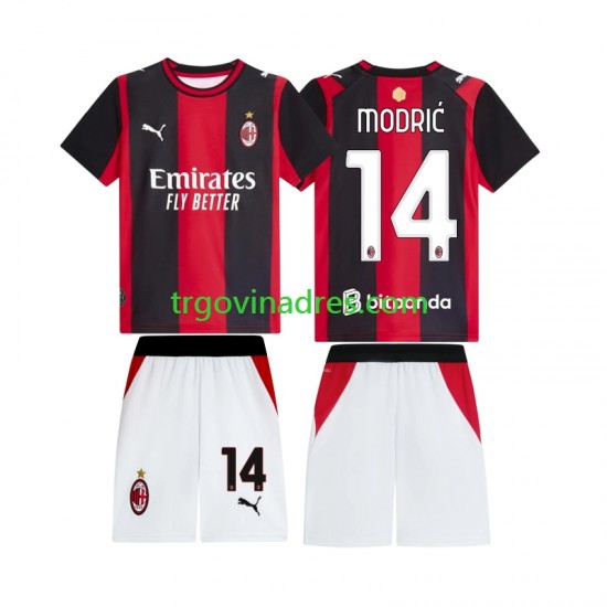 Dječji Domaći Dres AC Milan Luka Modric 14 2026-2027 s Kratkih Rukava