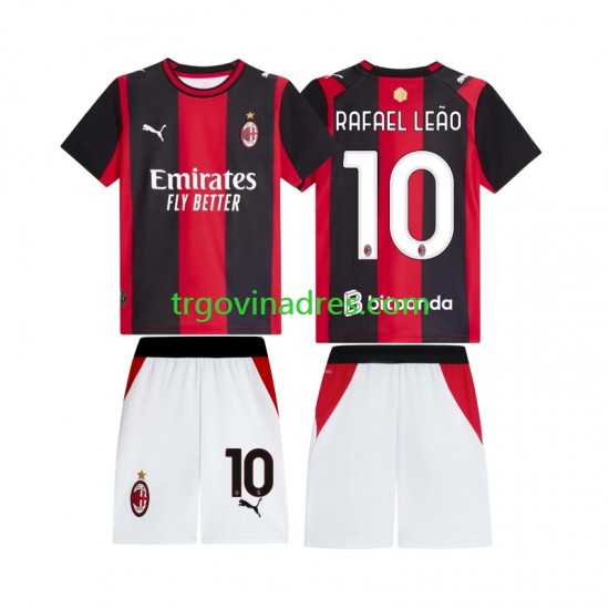Dječji Domaći Dres AC Milan Rafael Leao 10 2026-2027 s Kratkih Rukava