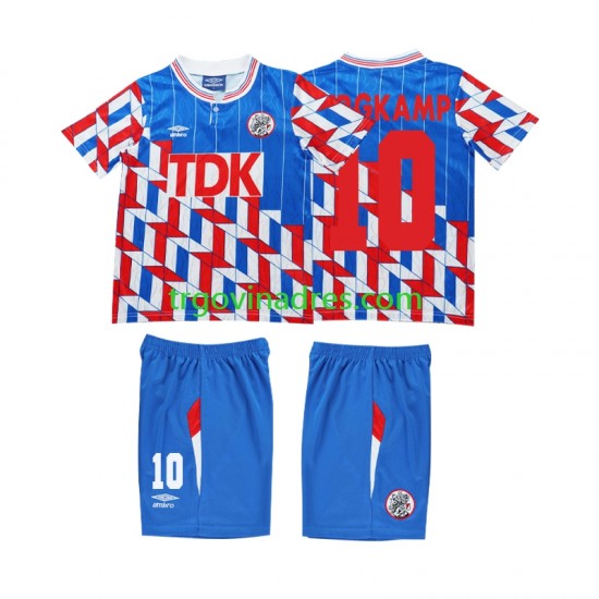 Dječji Gostujući Dres AFC Ajax BERGKAMP 10 Retro 1989 1990 s Dugim Rukavima