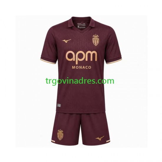 Dječji Gostujući Dres AS Monaco 2026-2027 s Kratkih Rukava