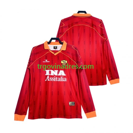 Muški Domaći Dres Roma Retro 2000 1999 s Dugim Rukavima
