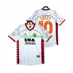 Muški Gostujući Dres Roma Totti 10 Retro 2000 1999 s Kratkih Rukava