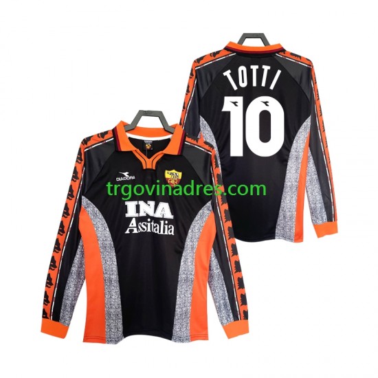 Muški Treći Dres Roma Totti 10 Retro 1998 1999 s Dugim Rukavima