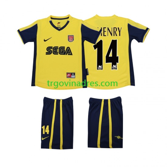 Dječji Gostujući Dres Arsenal Thierry Henry 14 Retro 2000 2001 s Kratkih Rukava