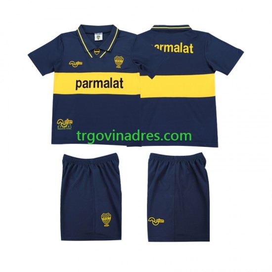 Dječji Domaći Dres CA Boca Juniors Retro 1993 1995 s Kratkih Rukava