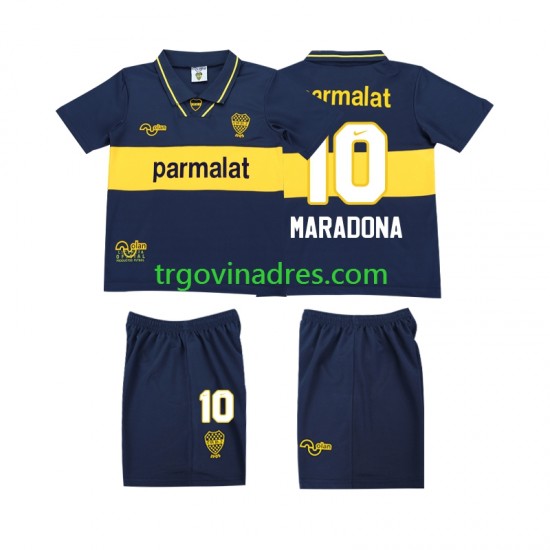 Dječji Domaći Dres CA Boca Juniors MARADONA 10 Retro 1993 1995 s Kratkih Rukava