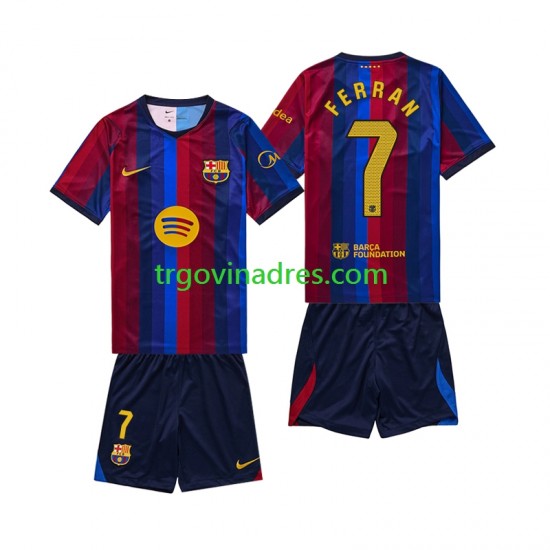 Dječji Domaći Dres FC Barcelona Ferran Torres 7 2026-2027 s Kratkih Rukava