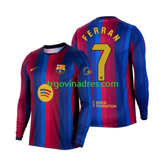 Muški Domaći Dres FC Barcelona Ferran Torres 7 2026-2027 s Dugim Rukavima