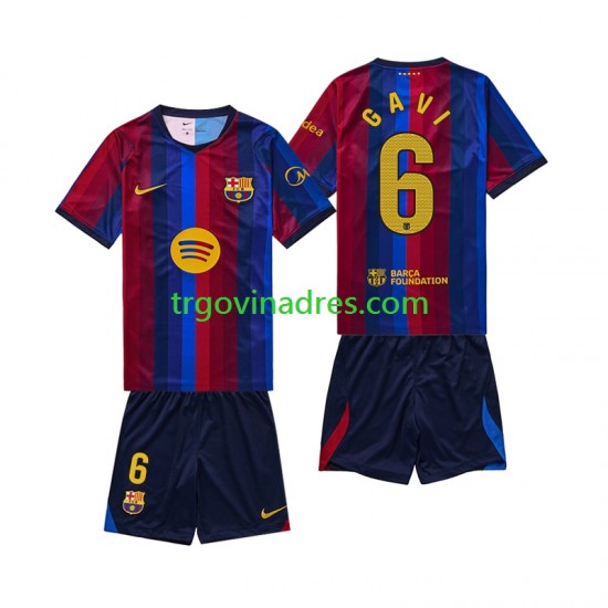 Dječji Domaći Dres FC Barcelona Gavi 6 2026-2027 s Kratkih Rukava