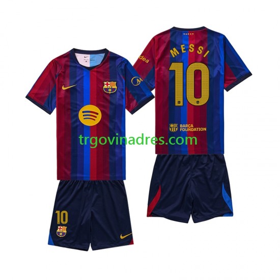 Dječji Domaći Dres FC Barcelona Lionel Messi 10 2026-2027 s Kratkih Rukava