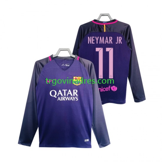 Muški Gostujući Dres FC Barcelona Neymar JR 11 Retro 2016 2017 s Dugim Rukavima
