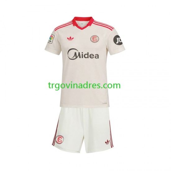 Dječji Domaći Dres Sevilla FC Retro 2025-2026 s Kratkih Rukava