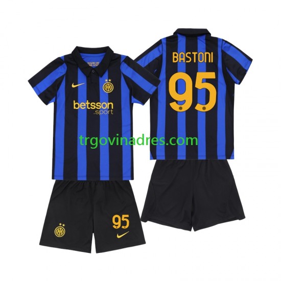 Dječji Domaći Dres Inter Milan Alessandro Bastoni 95 2026-2027 s Kratkih Rukava