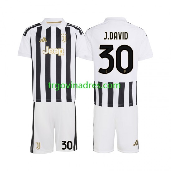 Dječji Domaći Dres Juventus Jonathan David 30 2026-2027 s Kratkih Rukava