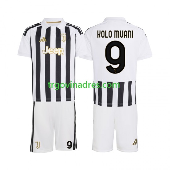 Dječji Domaći Dres Juventus Randal Kolo Muani 9 2026-2027 s Kratkih Rukava