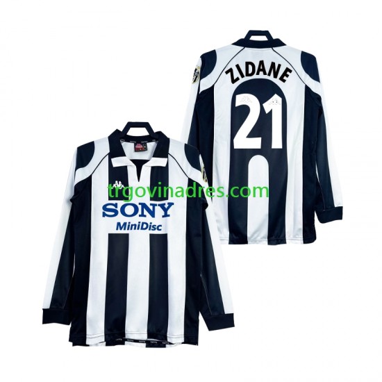Muški Domaći Dres Juventus ZIDANE 21 Retro 1997 1998 s Dugim Rukavima