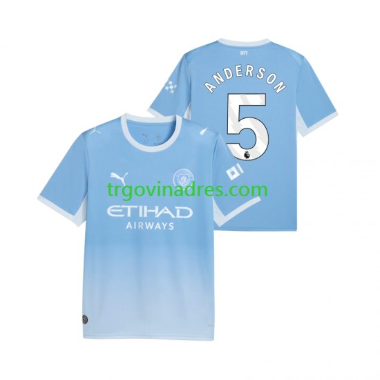 Muški Domaći Dres Manchester City Elliot Anderson 5 2026-2027 s Kratkih Rukava