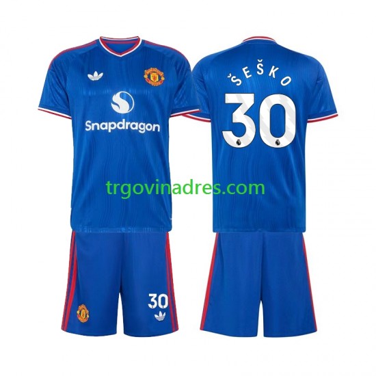 Dječji Gostujući Dres Manchester United Benjamin Sesko 30 2026-2027 s Kratkih Rukava