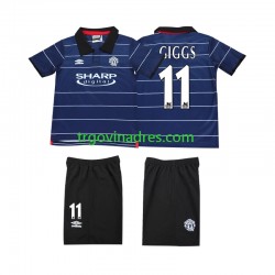 Dječji Gostujući Dres Manchester United GIGGS 11 Retro 2000 1999 s Kratkih Rukava
