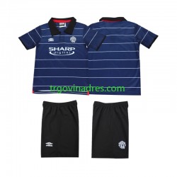 Dječji Gostujući Dres Manchester United Retro 2000 1999 s Kratkih Rukava