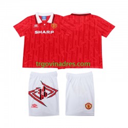 Dječji Domaći Dres Manchester United Retro 1993 1994 s Kratkih Rukava