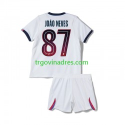 Dječji Gostujući Dres Paris Saint-Germain Joao Neves 87 2026-2027 s Kratkih Rukava