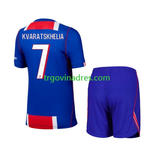 Dječji Domaći Dres Paris Saint-Germain Khvicha Kvaratskhelia 7 2026-2027 s Kratkih Rukava