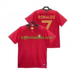 Muški Domaći Dres Portugal Cristiano Ronaldo 7 Retro 2018 s Kratkih Rukava
