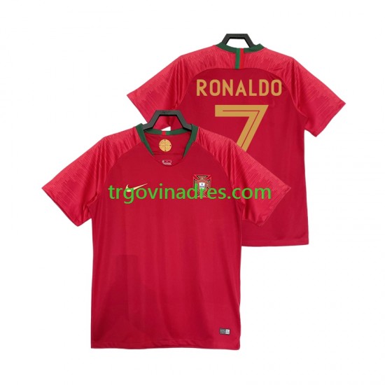Muški Domaći Dres Portugal Cristiano Ronaldo 7 Retro 2018 s Kratkih Rukava