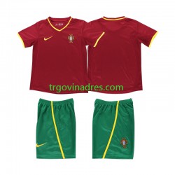Dječji Domaći Dres Portugal Retro 2002 s Kratkih Rukava