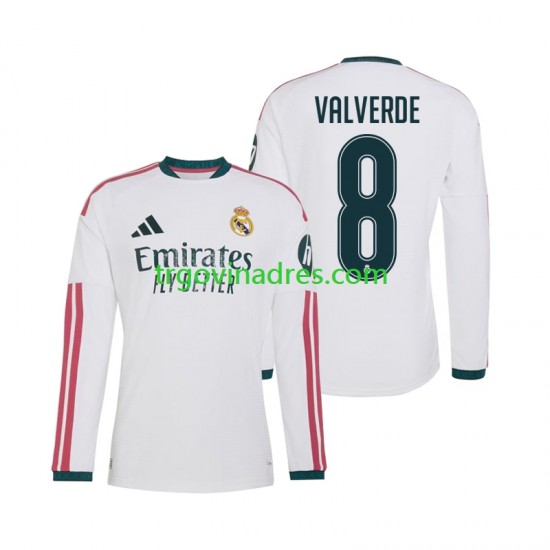 Muški Domaći Dres Real Madrid Federico Valverde 8 2026-2027 s Dugim Rukavima