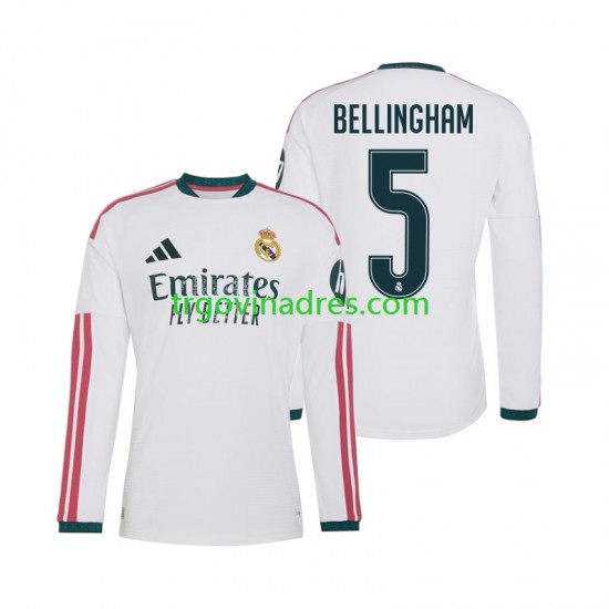 Muški Domaći Dres Real Madrid Jude Bellingham 5 2026-2027 s Dugim Rukavima