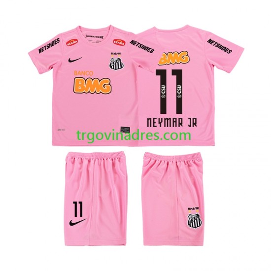 Dječji Četvrti Dres Santos Neymar JR 11 Retro 2012 2013 s Kratkih Rukava