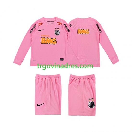 Dječji Četvrti Dres Santos Retro 2012 2013 s Dugim Rukavima