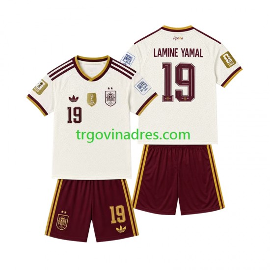Dječji Gostujući Dres Španjolska 2-star Lamine Yamal 19 2026-2027 s Kratkih Rukava