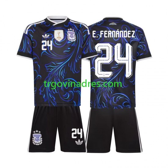 Dječji Gostujući Dres Argentina Enzo Fernandez 24 World Cup 2026 s Kratkih Rukava