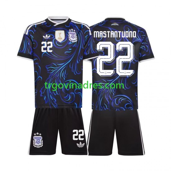 Dječji Gostujući Dres Argentina Franco Mastantuono 22 World Cup 2026 s Kratkih Rukava