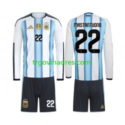 Dječji Domaći Dres Argentina Franco Mastantuono 22 World Cup 2026 s Dugim Rukavima