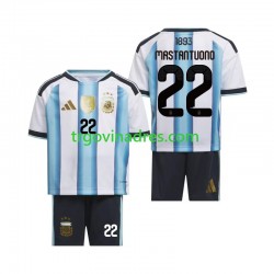 Dječji Domaći Dres Argentina Franco Mastantuono 22 World Cup 2026 s Kratkih Rukava