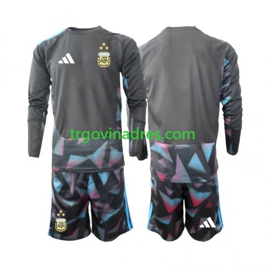 Dječji Domaći Golmanski Dres Argentina World Cup 2026 s Dugim Rukavima