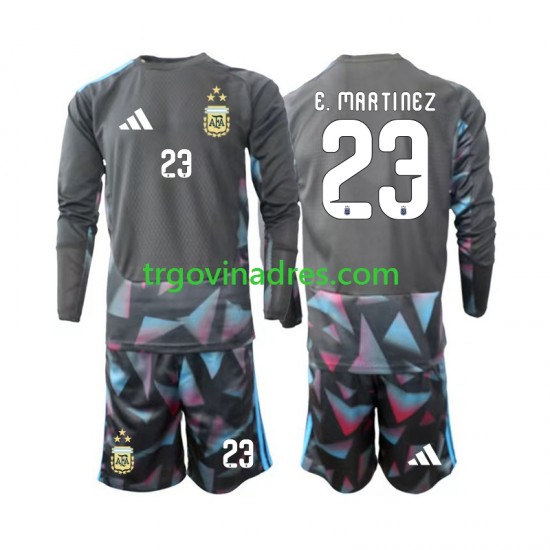 Dječji Domaći Golmanski Dres Argentina Emiliano Martinez 23 World Cup 2026 s Dugim Rukavima