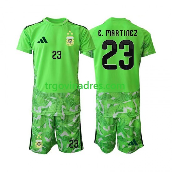 Dječji Treći Golmanski Dres Argentina Emiliano Martinez 23 World Cup 2026 s Kratkih Rukava