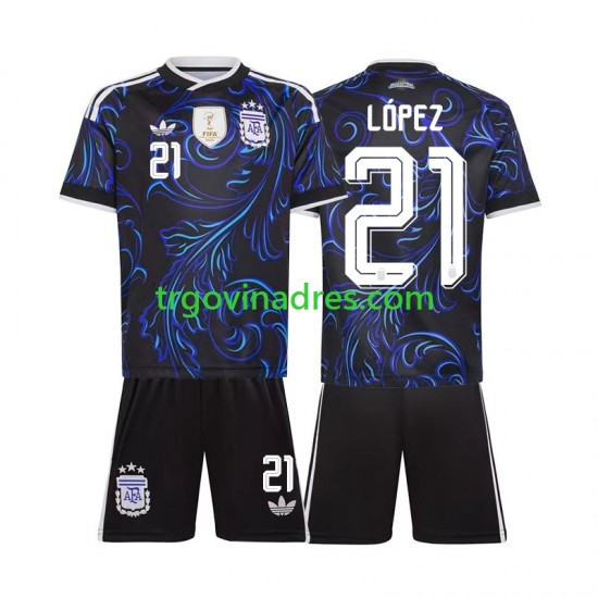 Dječji Gostujući Dres Argentina Jose Manuel Lopez 21 World Cup 2026 s Kratkih Rukava