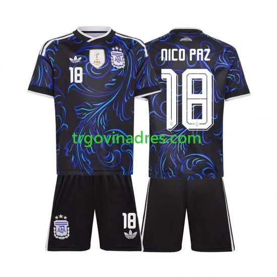Dječji Gostujući Dres Argentina Nico Paz 18 World Cup 2026 s Kratkih Rukava