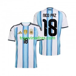 Muški Domaći Dres Argentina Nico Paz 18 World Cup 2026 s Kratkih Rukava