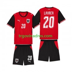 Dječji Domaći Dres Austrija Konrad Laimer 20 World Cup 2026 s Kratkih Rukava