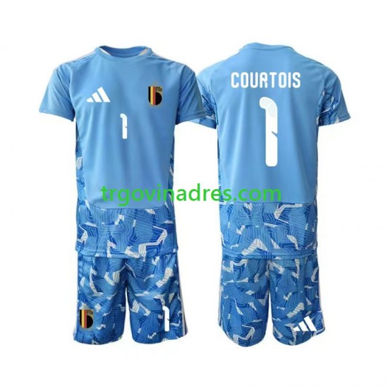 Dječji Domaći Golmanski Dres Belgija Thibaut Courtois 1 World Cup 2026 s Kratkih Rukava